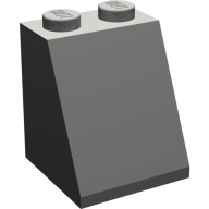 Lego kostka (kostička) 2x2x2 sklon (šikmá) 65°, tmavě šedá (367827, 4157510)